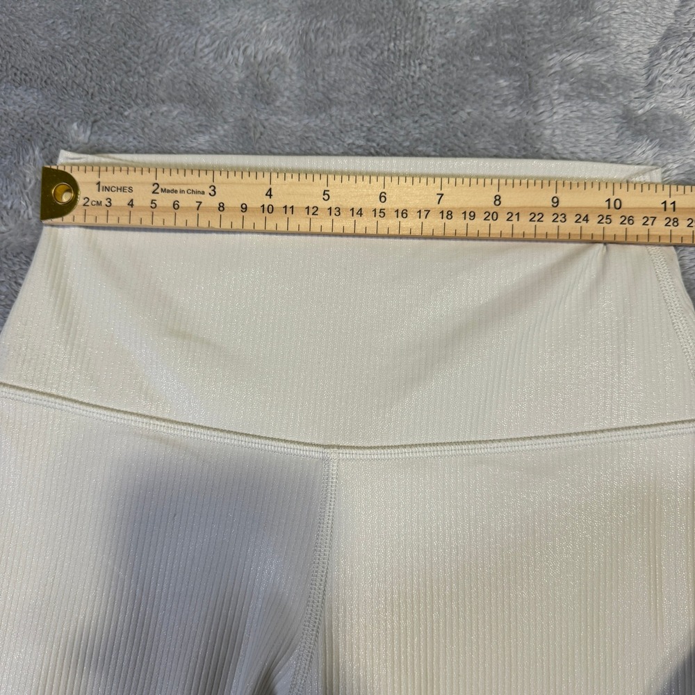 Lululemon Align Ribbed High-Rise Pant 28" Womens 4 Bone White W5GI4S Leggings - Picture 6 of 15
